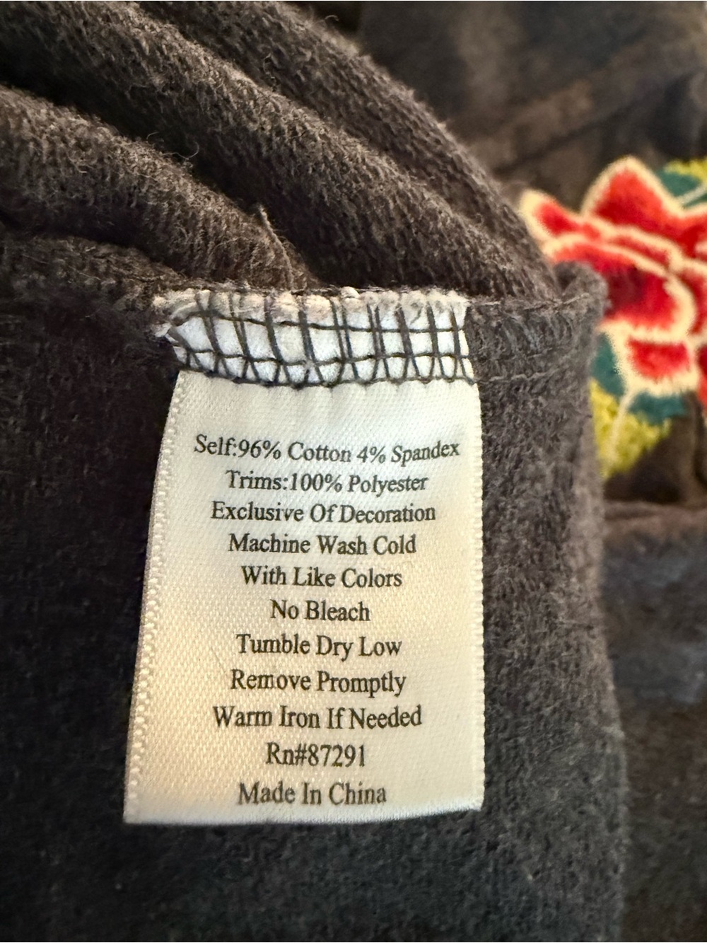 Johnny Was gray hooded two way zip jacket coat - Picture 5 of 5